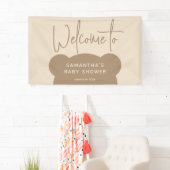 ミニマルシンプルスモダンベビーシャワーへようこそ 横断幕 (インサイチュ)