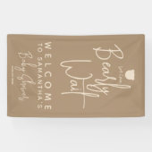 ミニマルシンプルスモダンベビーシャワーへようこそ 横断幕 (横)