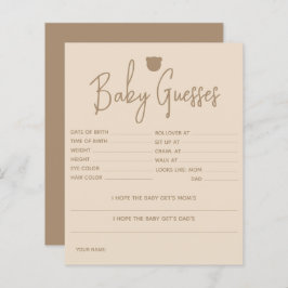 ミニマルシンプルスモダンベビーシャワーゲーム