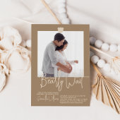 ミニマルシンプルスモダンベビーシャワー写真 招待状