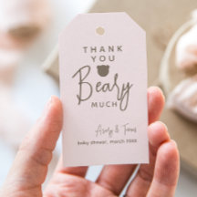 ミニマルシンプルスモダンベビーシャワー感謝してい付き