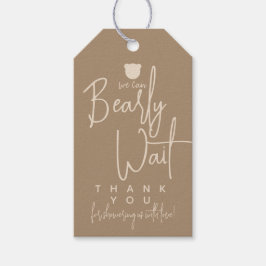 ミニマルシンプルスモダンベビーシャワー ギフトタグ