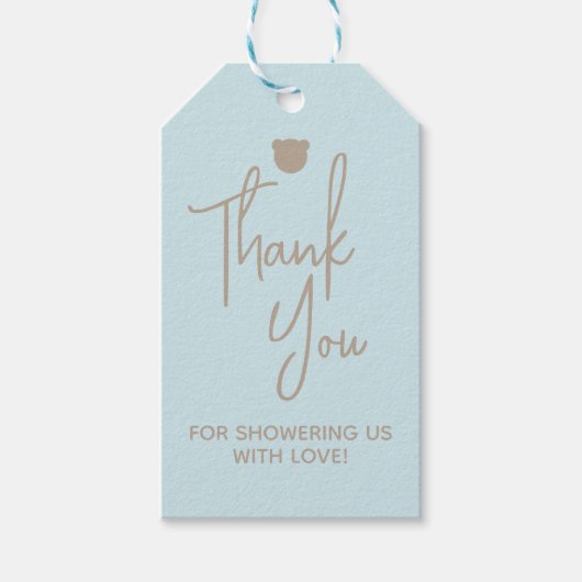 ミニマルシンプルスモダンベビーシャワー ギフトタグ (正面)
