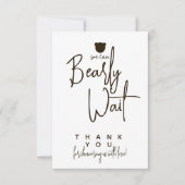 ミニマルシンプルスモダンベビーシャワー サンキューカード (正面)