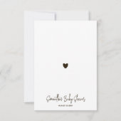 ミニマルシンプルスモダンベビーシャワー サンキューカード (裏面)