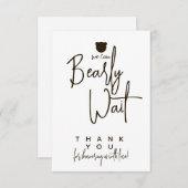 ミニマルシンプルスモダンベビーシャワー サンキューカード (正面/裏面)