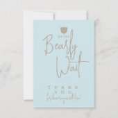 ミニマルシンプルスモダンベビーシャワー サンキューカード (正面)