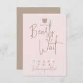 ミニマルシンプルスモダンベビーシャワー サンキューカード (正面/裏面)