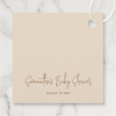 ミニマルシンプルスモダンベビーシャワー フェイバータグ (裏面)