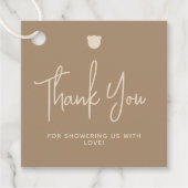 ミニマルシンプルスモダンベビーシャワー フェイバータグ (正面)