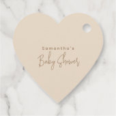 ミニマルシンプルスモダンベビーシャワー フェイバータグ (裏面)