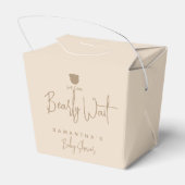 ミニマルシンプルスモダンベビーシャワー フェイバーボックス (裏面サイド)