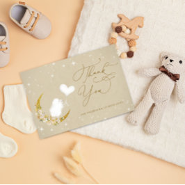 ミニマルシンプルスモダンラム小羊ベイビーシャワー サンキューカード