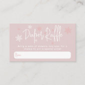 ミニマルシンプルスモダン冬ベビーガールシャワー エンクロージャーカード (正面)