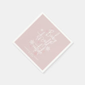 ミニマルシンプルスモダン冬ベビーガールシャワー スタンダードカクテルナプキン (角)