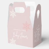 ミニマルシンプルスモダン冬ベビーガールシャワー フェイバーボックス (オープン)
