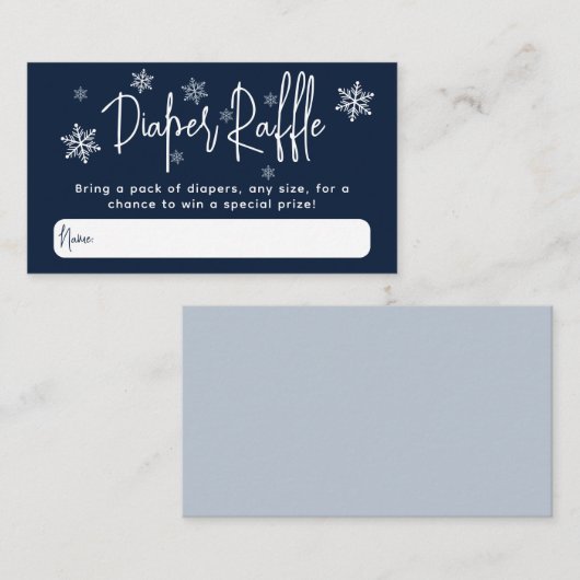 ミニマルシンプルスモダン冬男の赤ちゃんシャワー エンクロージャーカード (正面/裏面)