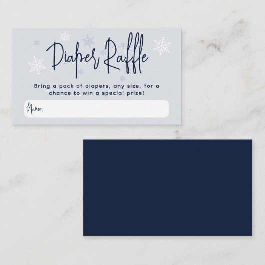 ミニマルシンプルスモダン冬男の赤ちゃんシャワー エンクロージャーカード (正面/裏面)