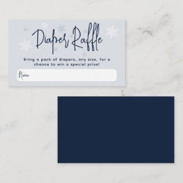 ミニマルシンプルスモダン冬男の赤ちゃんシャワー エンクロージャーカード