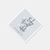 ミニマルシンプルスモダン冬男の赤ちゃんシャワー スタンダードカクテルナプキン (角)