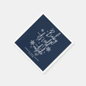 ミニマルシンプルスモダン冬男の赤ちゃんシャワー スタンダードカクテルナプキン (角)