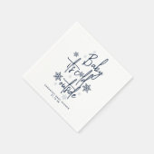 ミニマルシンプルスモダン冬男の赤ちゃんシャワー スタンダードカクテルナプキン (角)