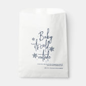 ミニマルシンプルスモダン冬男の赤ちゃんシャワー フェイバーバッグ (正面)