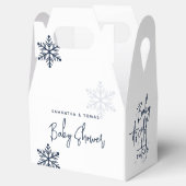 ミニマルシンプルスモダン冬男の赤ちゃんシャワー フェイバーボックス (オープン)