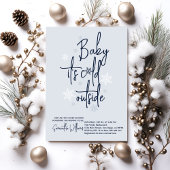 ミニマルシンプルスモダン冬男の赤ちゃんシャワー 招待状