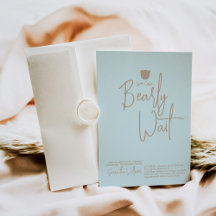 ミニマルシンプルスモダン小さなクマ赤ちゃんシャワー