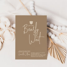 ミニマルシンプルスモダン小さなクマ赤ちゃんシャワー