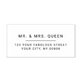 ミニマルシンプルスモダン差出人住所 ラバースタンプ (インプリント)