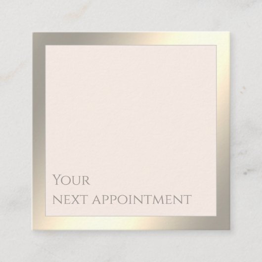 ミニマルシンプルスモダン金ゴールド箔 予約カード (正面)