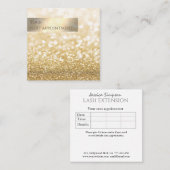 ミニマルシンプルスモダン金ゴールド輝き 予約カード (正面/裏面)