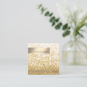 ミニマルシンプルスモダン金ゴールド輝き 予約カード (スタンド正面)