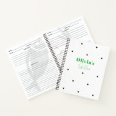 ミニマルシンプルスモダン・モノグラムハートレシピ ノートブック (内部)