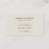 ミニマルシンプルスモノグラムモダン 名刺 (裏面)