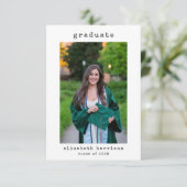 ミニマルシンプルス写真 |卒業発表 招待状 (スタンド正面)