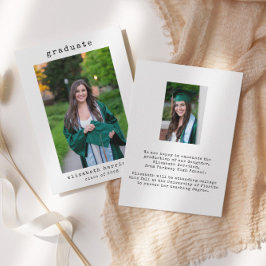 ミニマルシンプルス写真 |卒業発表 招待状