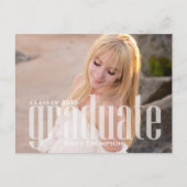 ミニマルシンプルス卒業モダン2枚 ポストカード (正面)