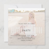 ミニマルシンプルス卒業モダン2枚 招待状 (裏面)