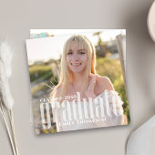 ミニマルシンプルス卒業モダン2枚 招待状