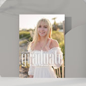 ミニマルシンプルス卒業モダン2枚 招待状