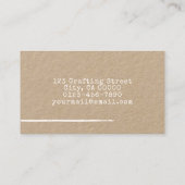 ミニマルシンプルス素朴紙ハートグラフィック 名刺 (裏面)