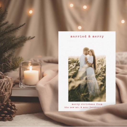 ミニマルシンプルス結婚した&メリークリスマスカード サンキューカード