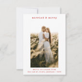 ミニマルシンプルス結婚した&メリークリスマスカード サンキューカード (正面)