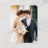 ミニマルシンプルス結婚のウェブサイト写真QRサンゴ エンクロージャーカード (裏面)