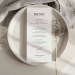 ミニマルシンプルス結婚のメニューカード メニュー<br><div class="desc">Minimalist All In One Collectionと連携するように設計されたこのカスタマイズ可能なマッチングメニューカード結婚は、クリーンでクラシックフォントを備えたシンプルレイアウトを備えている。レイアウト、フォント、文字サイズの変更など、このデザインの高度なカスタマイズを行うには、上クリックの「」ボタカスタマイズンを使用してください。何か連絡質問があれば私に頼む！</div>