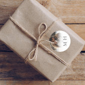 ミニマルシンプルス結婚のモノグラムのアンパサンド写真 ラウンドシール