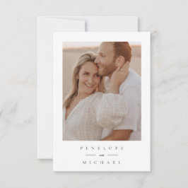 ミニマルシンプルス結婚の写真サンキューカード サンキューカード